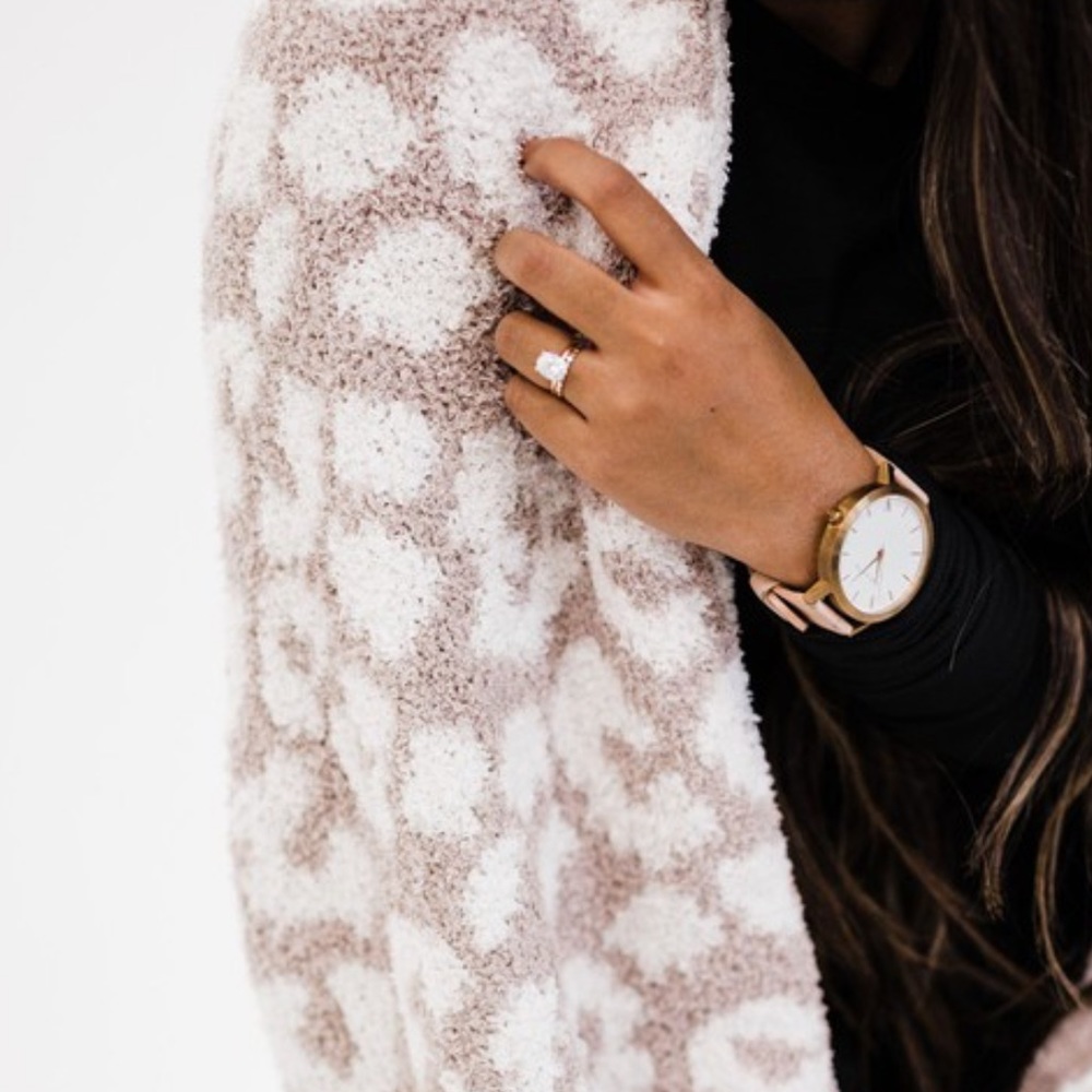 COZY LEOPARD BLANKET- CREAM/TAN